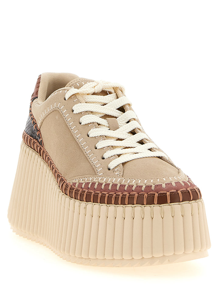 Chloé Nama Wedges - Beige | 3edcb0b4893cafc334ce05d5191db2d99b983460