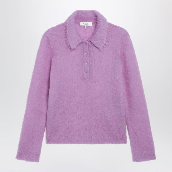 Lavender Alpaca-Blend Cardigan