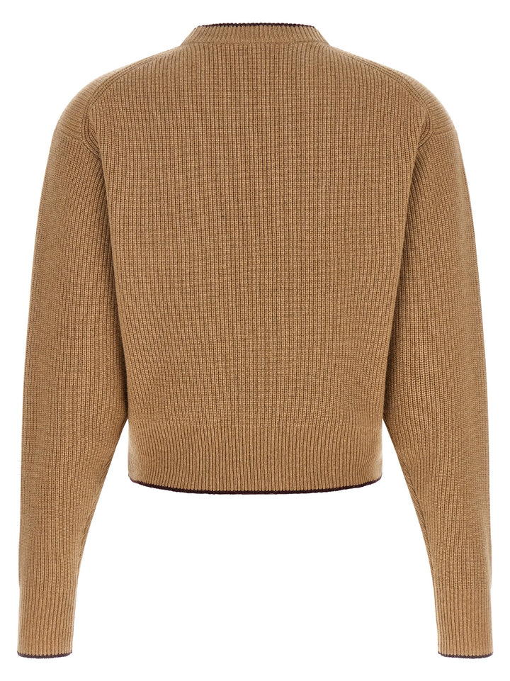 Chloé Heart Intarsia Sweater Sweaters and Cardigans - Beige | 07f281f22bce43c437b42fc765b1e77f37bad968