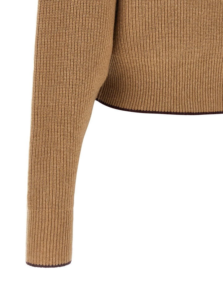 Chloé Heart Intarsia Sweater Sweaters and Cardigans - Beige | 886e86cabc277d1445eda683824e5cc49c0c5e51