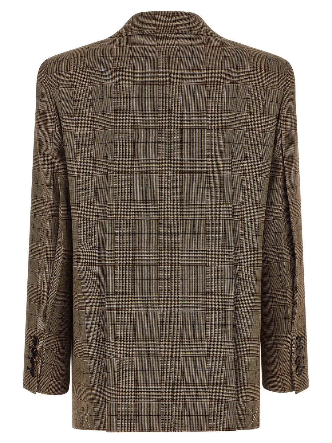 Chloé Check Double-Breasted Blazer BlazerS - Brown | 73a05d91a7e9428d2dce01cbcb593ae664d53927