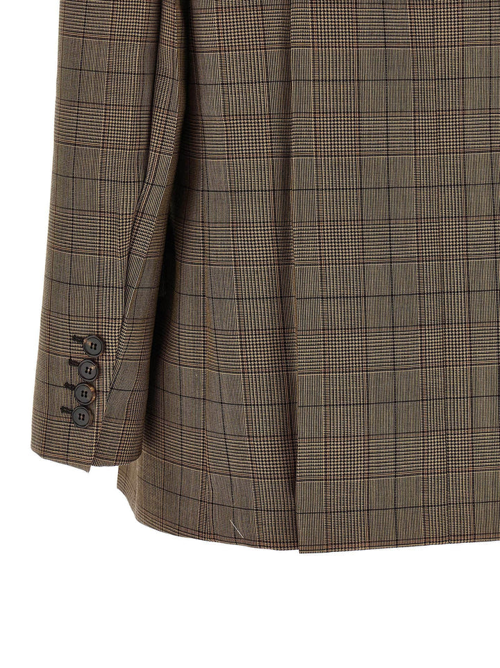 Chloé Check Double-Breasted Blazer BlazerS - Brown | cd15ddf3afcb1a3c1a7c8f158746225e165a4564