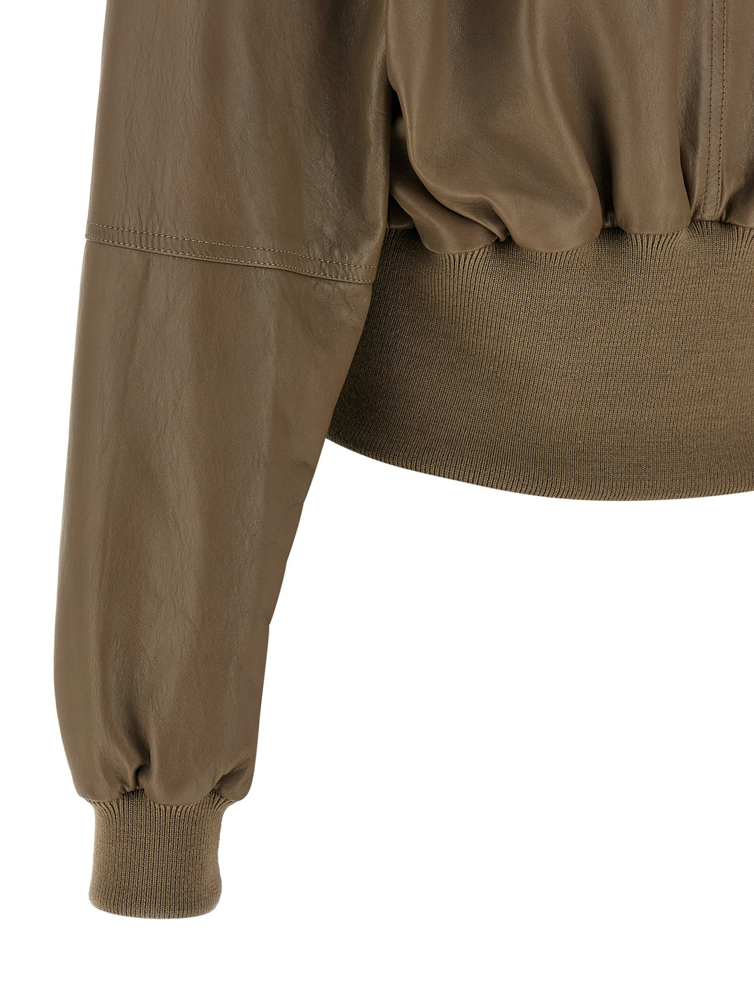 Chloé Cropped Bomber Jacket Puffer Jackets - Brown | 26e0d915c76630931027f1b2da73e4b7838cf27c