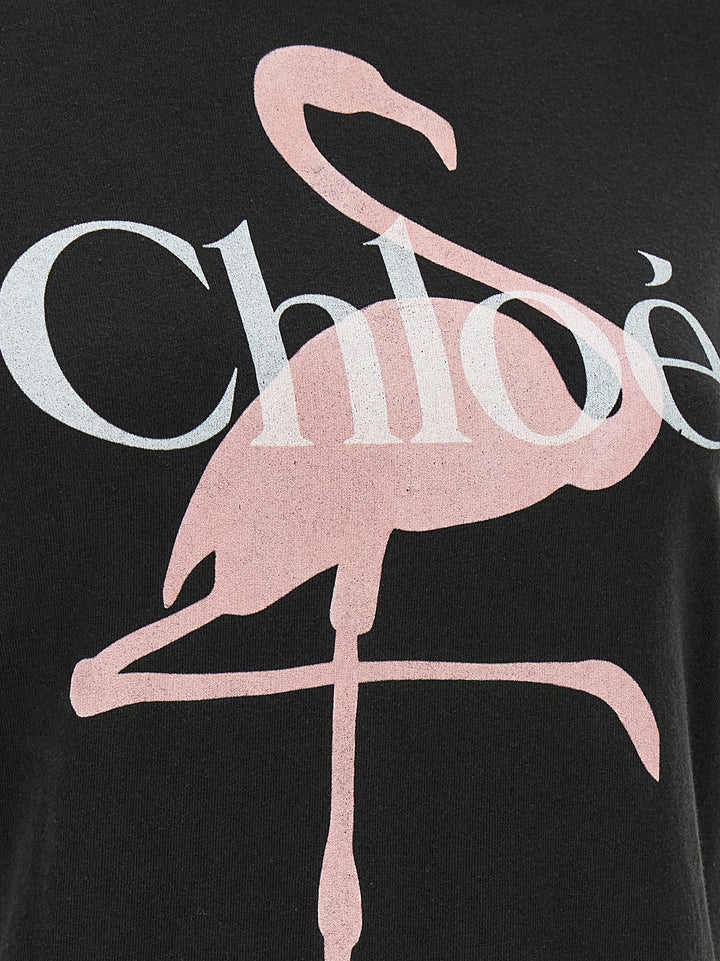 Chloé Printed T-shirt - Black | 7983d13c0e13e7ea538cbd1a1eba95dc03491f45