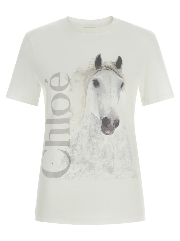 Chloé Printed T-shirt - White | 7dac85d0e57a5ed2816d56b619d61b01edbc61cf