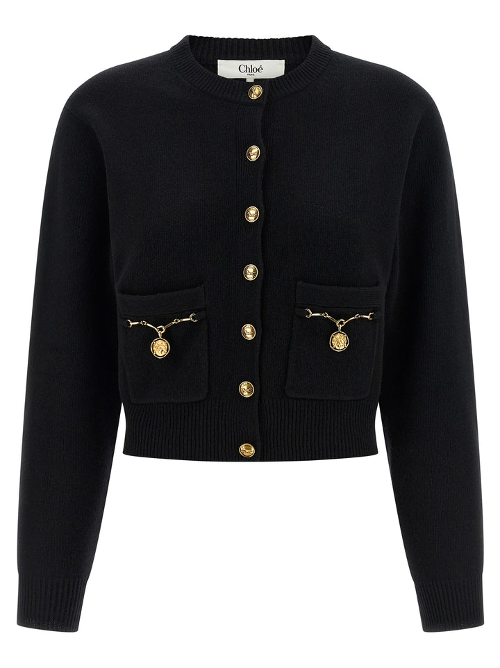 Chloé Horse Medal Sweaters and Cardigans - Black | 0676a9e2817d6b6be5bc7783fb914a84af41f50d