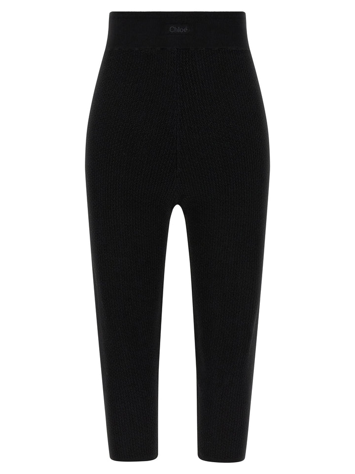 Chloé Knitted Leggings - Black | 960d685bf8b48f11e515a4168095b12b475eedf4