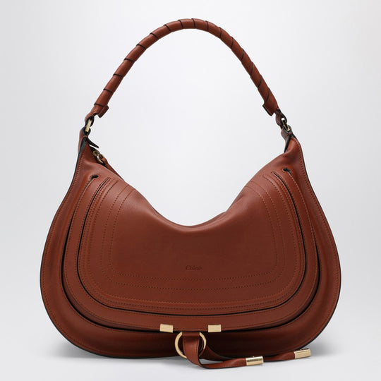 Brown Leather Marcie Shoulder Bag
