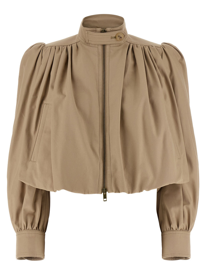 Chloé Curled Boule Jacket Puffer Jackets - Beige | 6151c37efe954b4d58a6db35485dc0c599c50395
