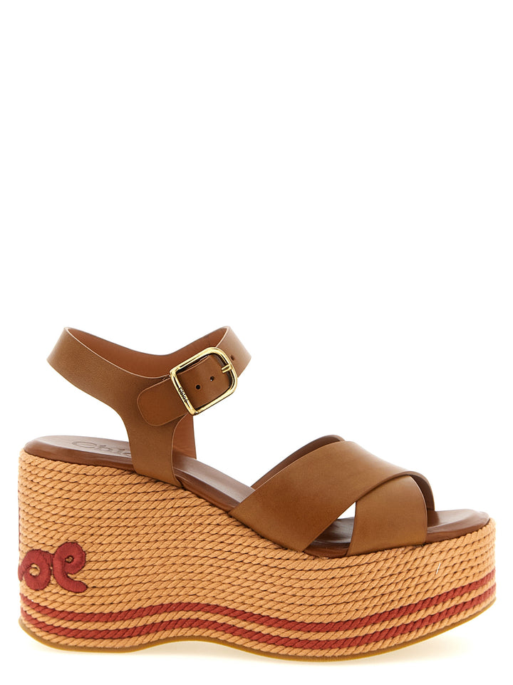 Chloé Chloé Sand Wedges - Brown | d61d16e0c62f63d6d0b0e19aab7fe1aa3b02b0d0