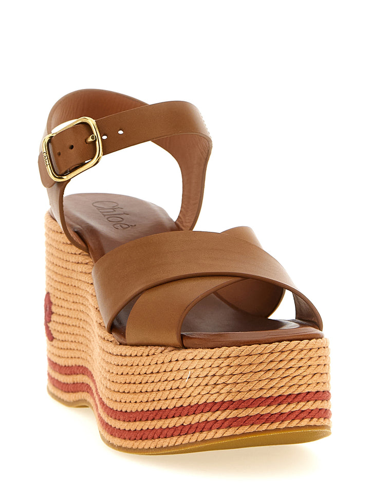 Chloé Chloé Sand Wedges - Brown | 81d8c00be939a1973077100e8122b5e0458b41ec