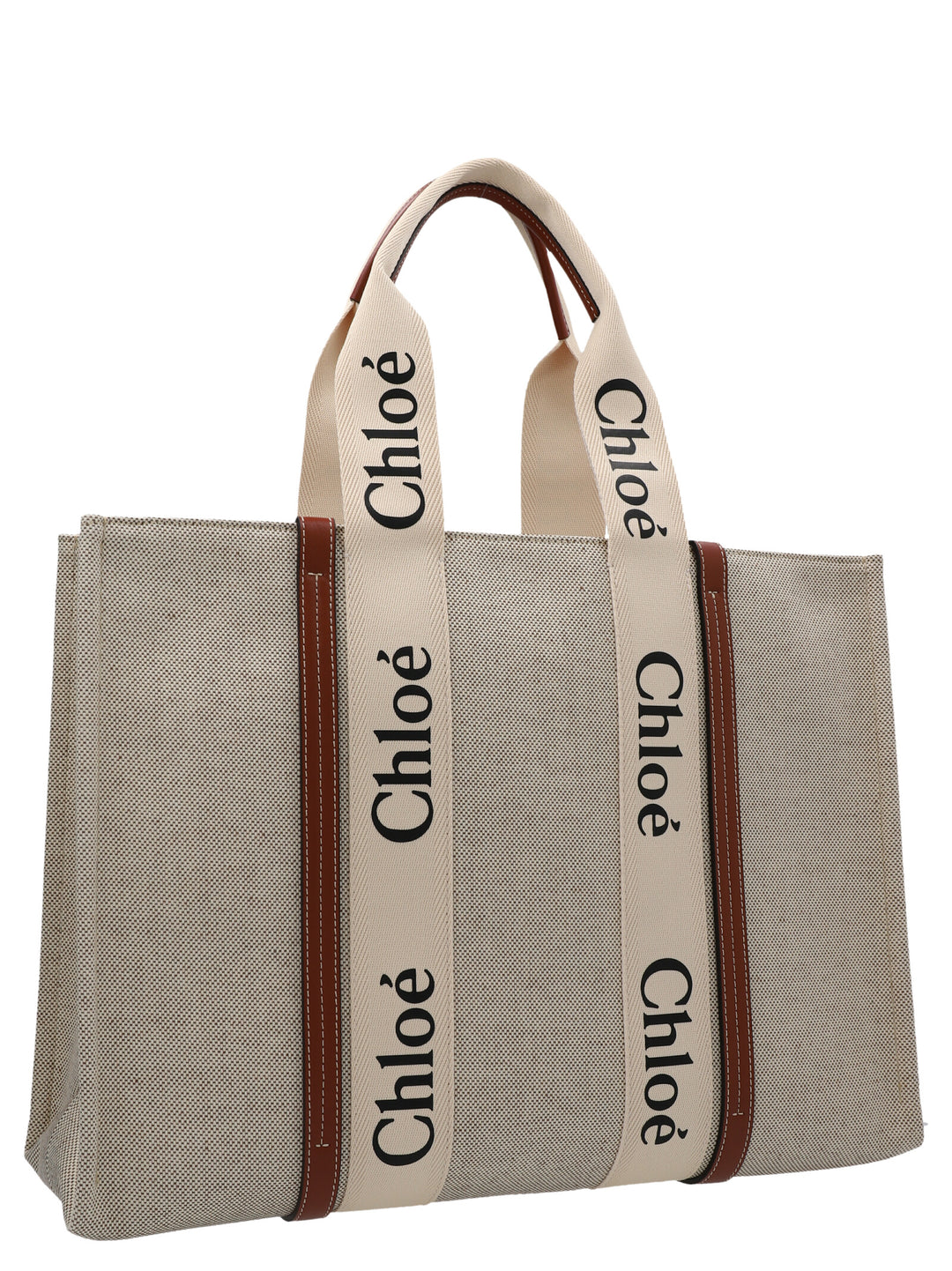 Chloé Woody Tote Bag - Beige | 86530d48259e3d21e0714ff9506a482457c628c4