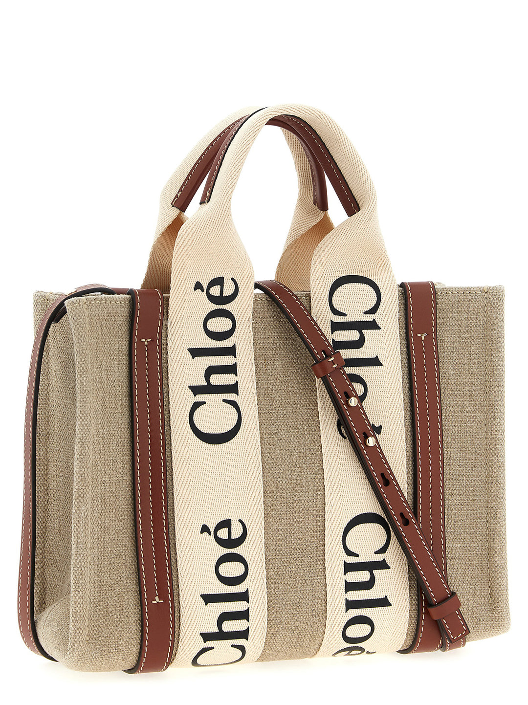 Chloé Woody Small Tote Bag - Brown | 15a68a7aed16abe4c5eaeb87e45cf6587302d981