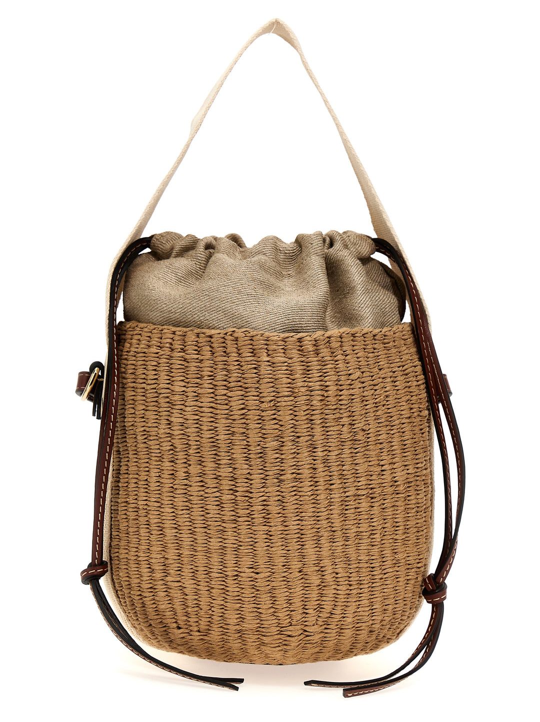 Chloé Woody Crossbody Bags - Beige | 91d4050189ee6f40e1093fb4fb1d1c5ddca8caba