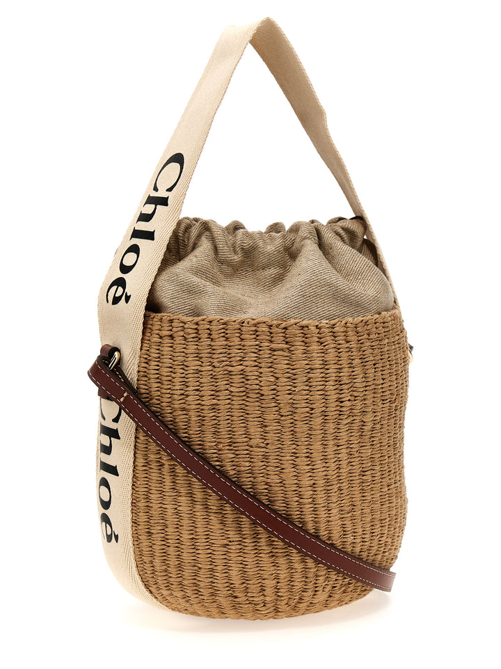 Chloé Woody Crossbody Bags - Beige | 9ed4927a0c89ea3a538fe0cbf2cff2ef41463137