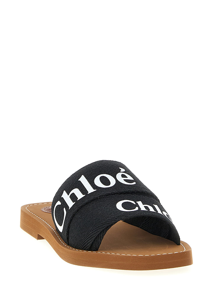 Chloé Woody Sandals - Black | 99ae1fbd68162dd77fda80faebe3864f1fed6fcb