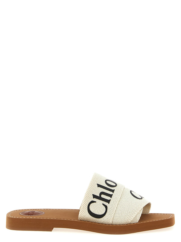 Woody Sandals White