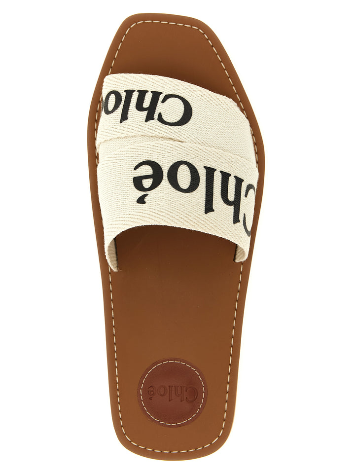 Chloé Woody Sandals - White | 5a194f03fcf7be7da71f4ce2ad4190bbc1e8cef7