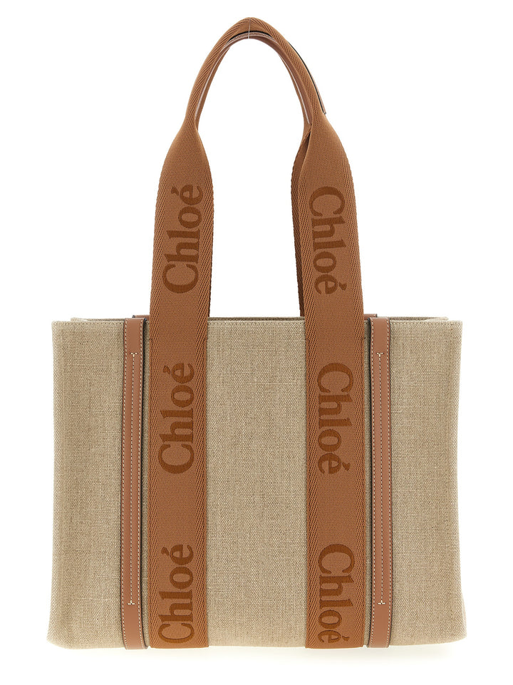 Chloé Woody Medium Tote Bag - Brown | 98eaa864609e12d6ccab803cddace6f4b8e89bac