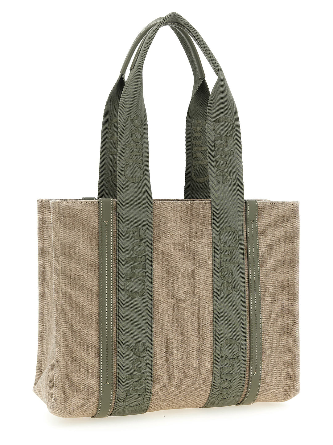 Chloé Woody Tote Bag - Green | f9fbd2397ee24ed75eece4e4ffa2dc500a653b63