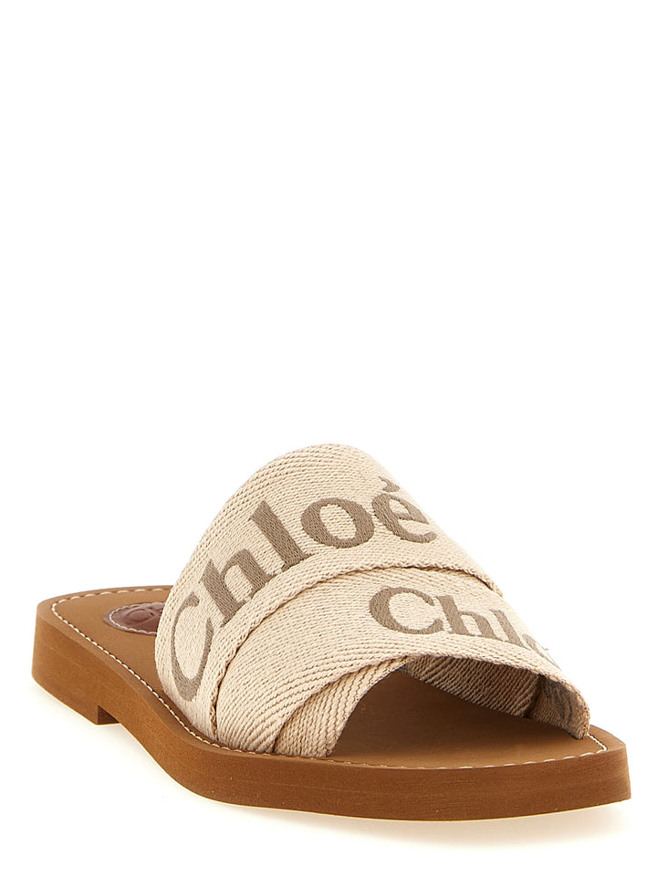 Chloé Woody Sandals - Beige | 0b9c64e81ccc362771ee868cbe6905f7ae4fa3aa
