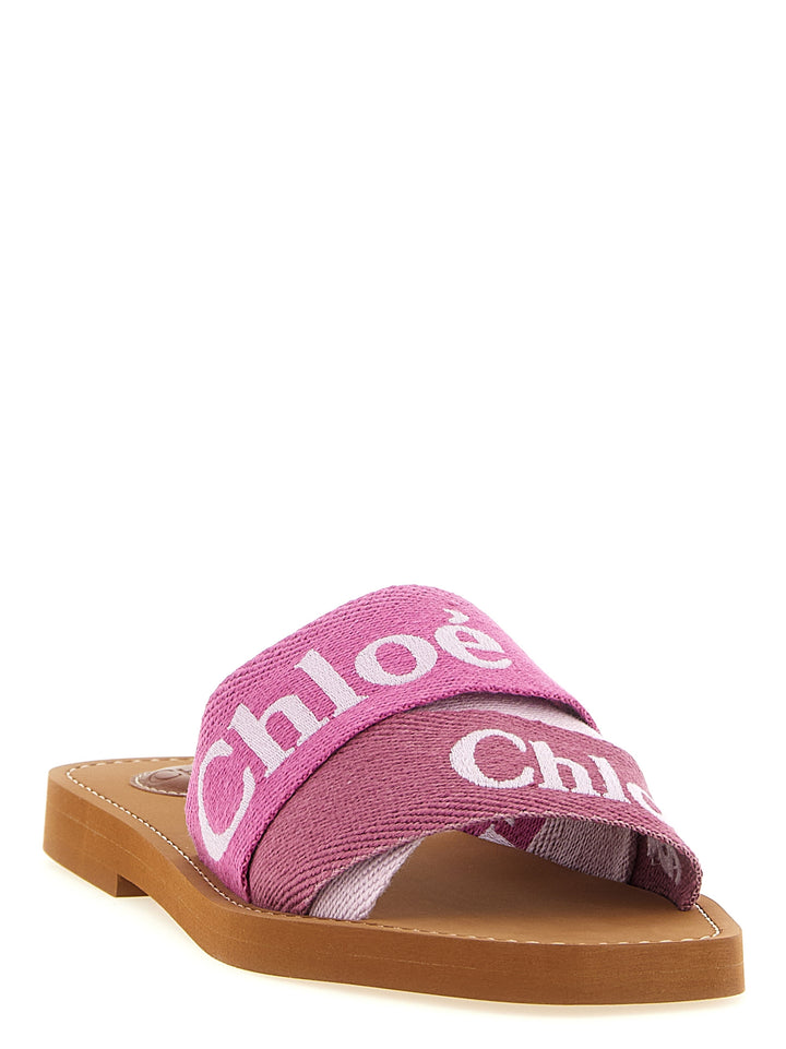 Chloé Woody Sandals - Pink | 1b0e3b996e908d4a4798ba929e2730bcf2879a80
