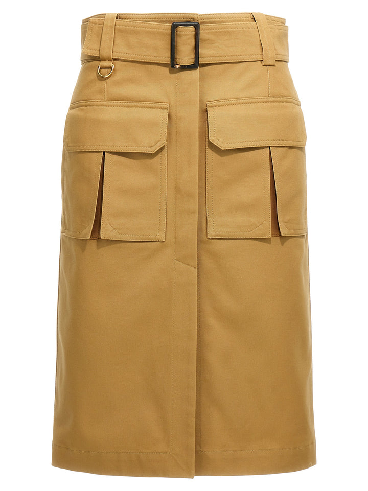 Gabardine Skirt Skirts Beige