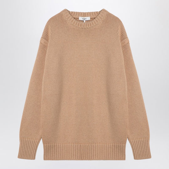 Nude Cashmere And Cotton Oversize Jumper