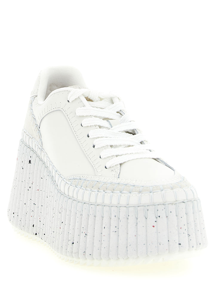 Chloé Nama Wedges - White | 67e894fc126552399c6b390f5bb48ebd8afea6bb
