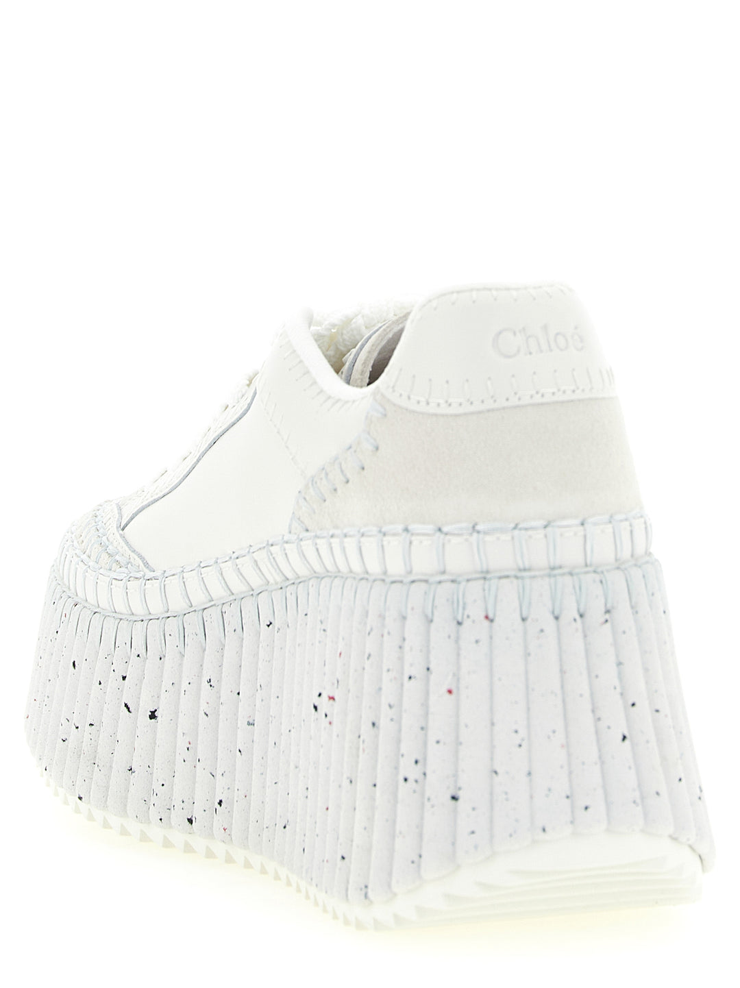 Chloé Nama Wedges - White | 880583ca95d481a1f81cb34d3422603682c3e76c