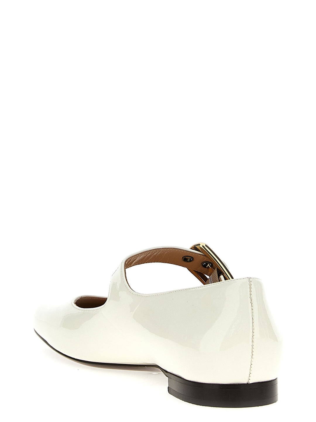 Polly Flat Shoes White