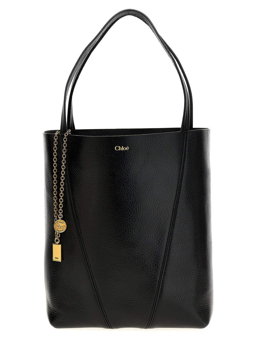 Chloé Spin Shoulder Bags Black