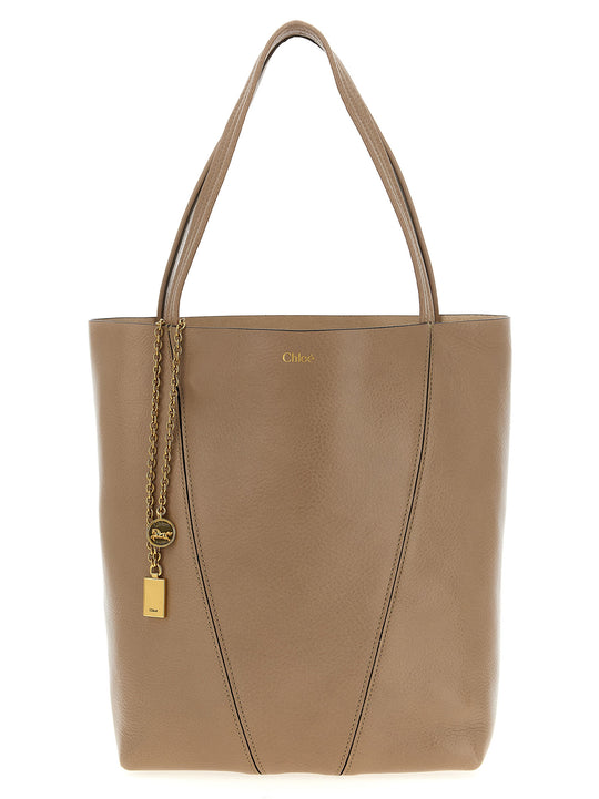 Chloé Spin Shoulder Bags Gray