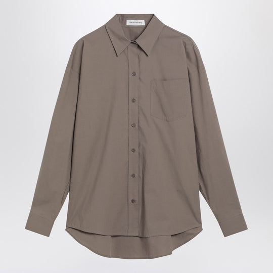 Taupe Ornella Asymmetric Shirt