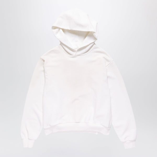 Logo Sweatshirt In Fleece Dusty White