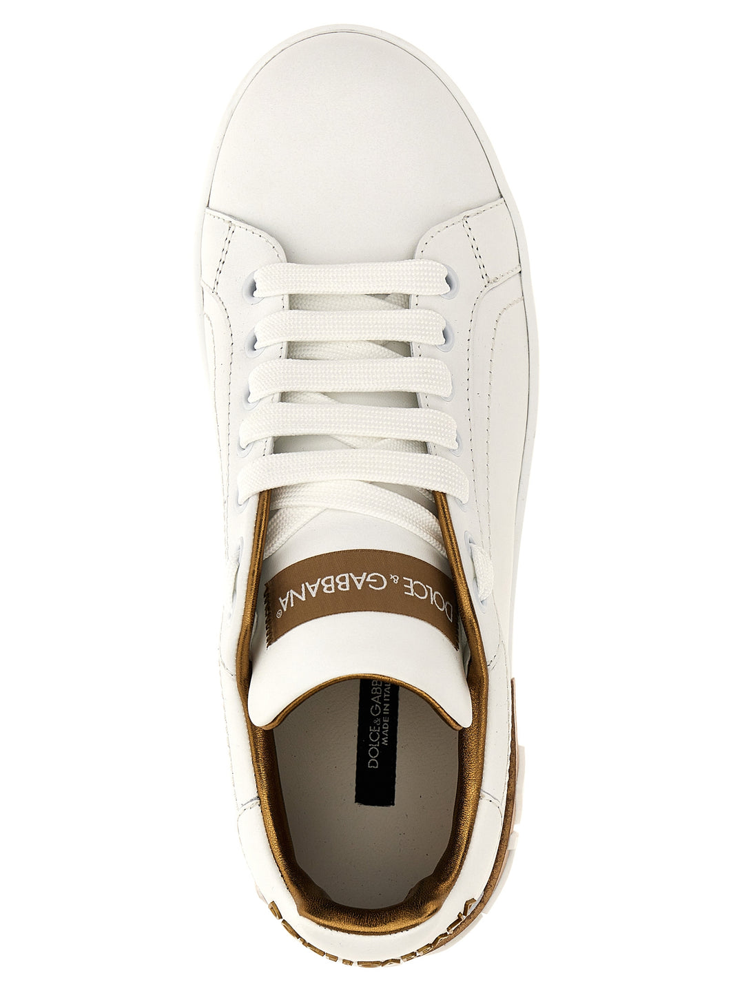 Dolce & Gabbana Portofino Sneakers - Gold | f9904b3cc7deb9b5625897eb231a7beed90dc48a