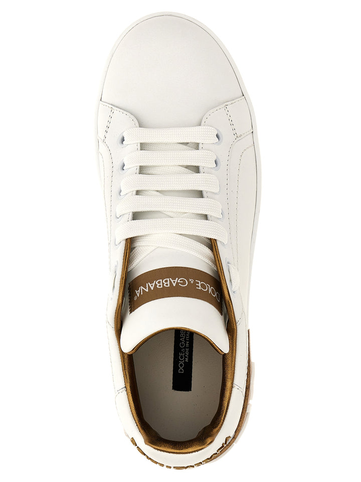 Dolce & Gabbana Portofino Sneakers - Gold | f9904b3cc7deb9b5625897eb231a7beed90dc48a