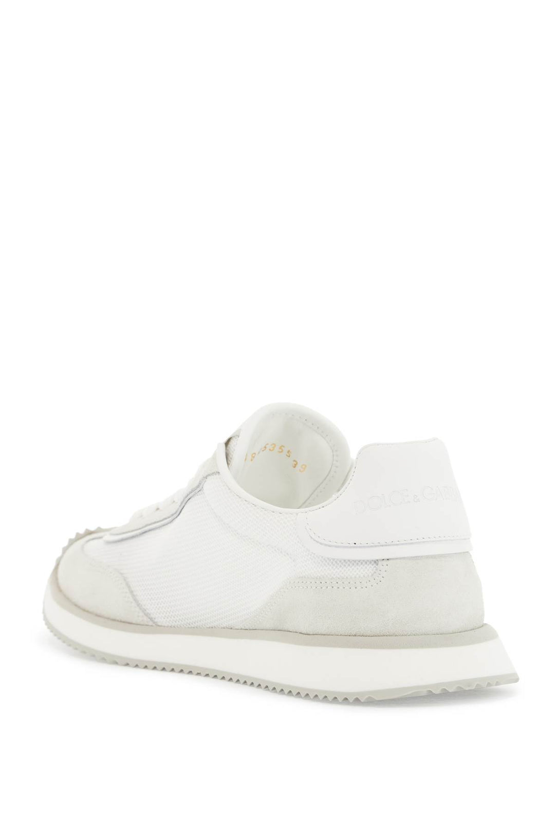 White Leather Low Top Sneakers With Dg Logo