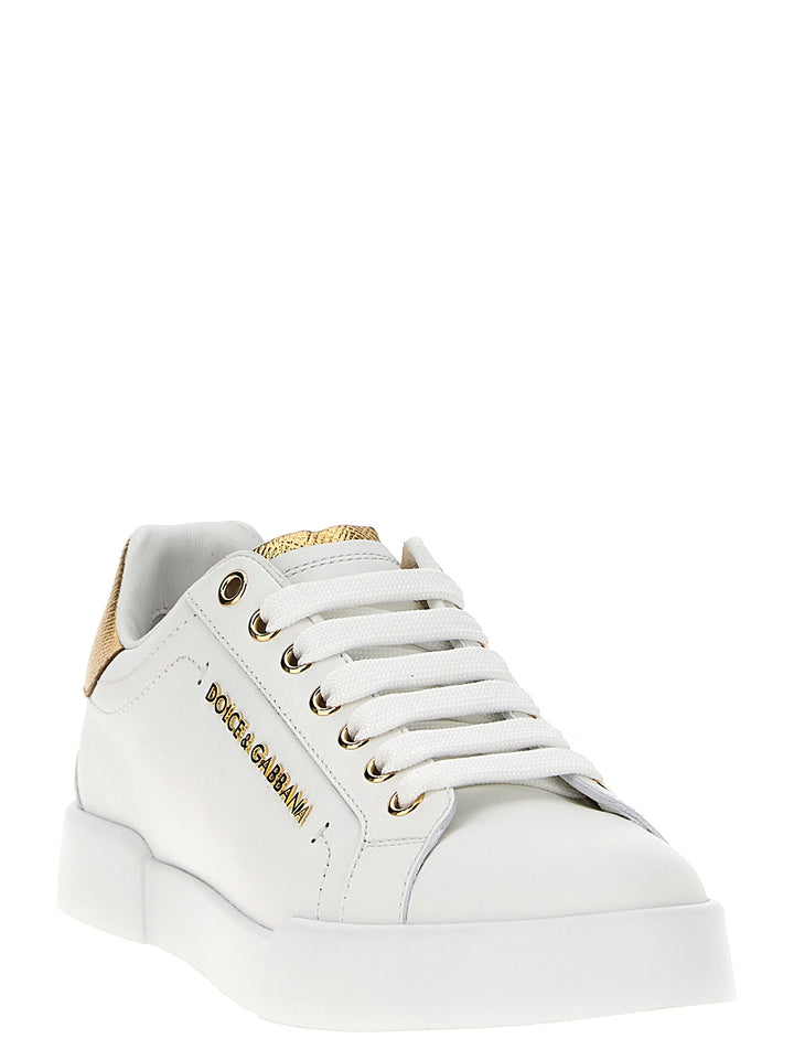 Dolce & Gabbana Portofino Sneakers - Gold | dcda8610e7a7b41dd0e8d8ad452510c60c01de14