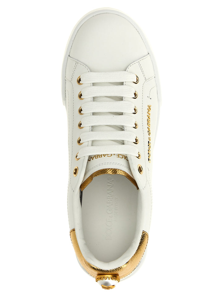 Dolce & Gabbana Portofino Sneakers - Gold | d6291dd1f57bd3c58ff1493b81e9e6549456f4f9