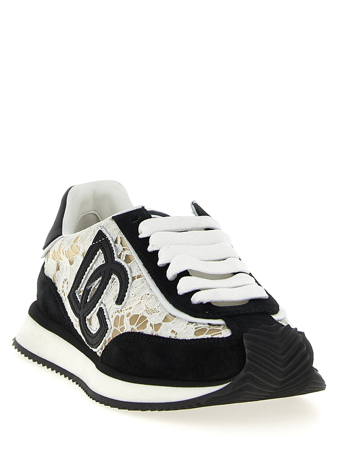 Dolce & Gabbana Dg Cushion Sneakers - White/Black | 215bd18c485798122563c5bf98364828cbb860f9