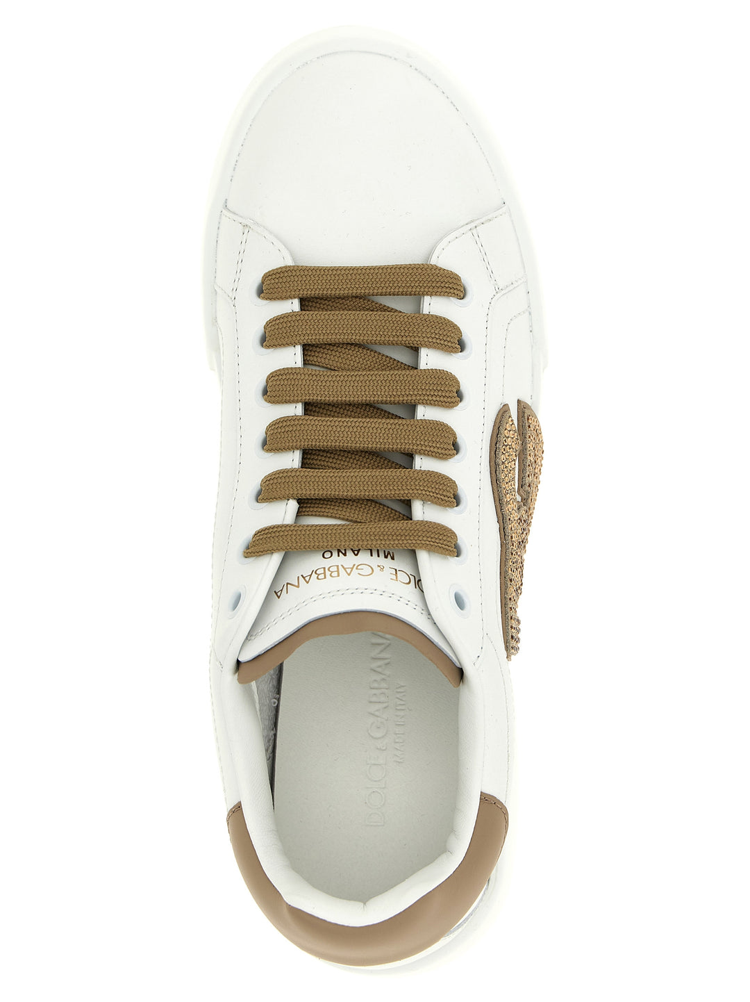 Dolce & Gabbana Portofino Sneakers - Beige | 2108b41fcacd6a333c9045d986b848a082832eab