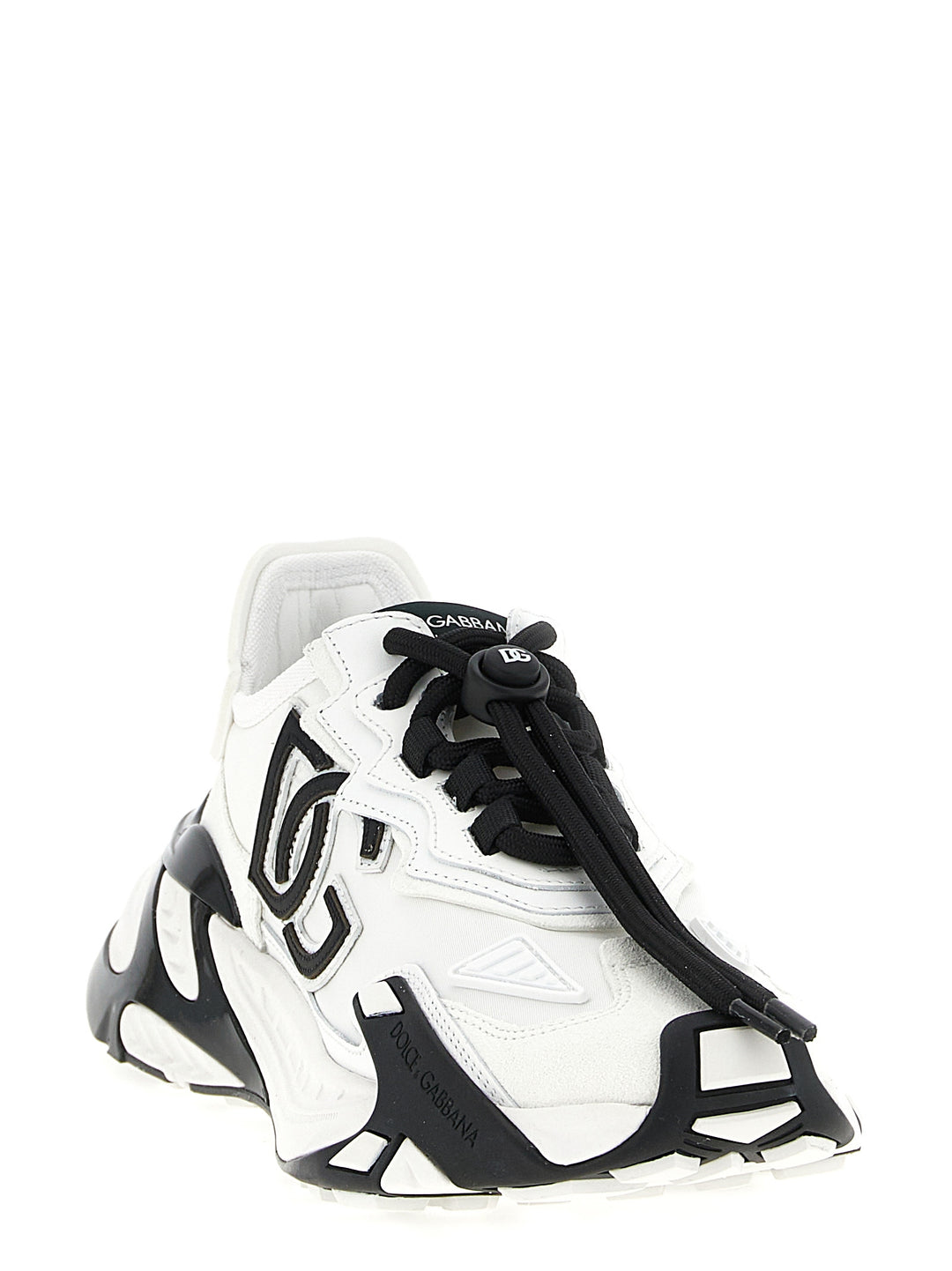 Dolce & Gabbana Day Faster Sneakers - White/Black | f71d409bd5b8645f3a1a18555f20065a02e00c02