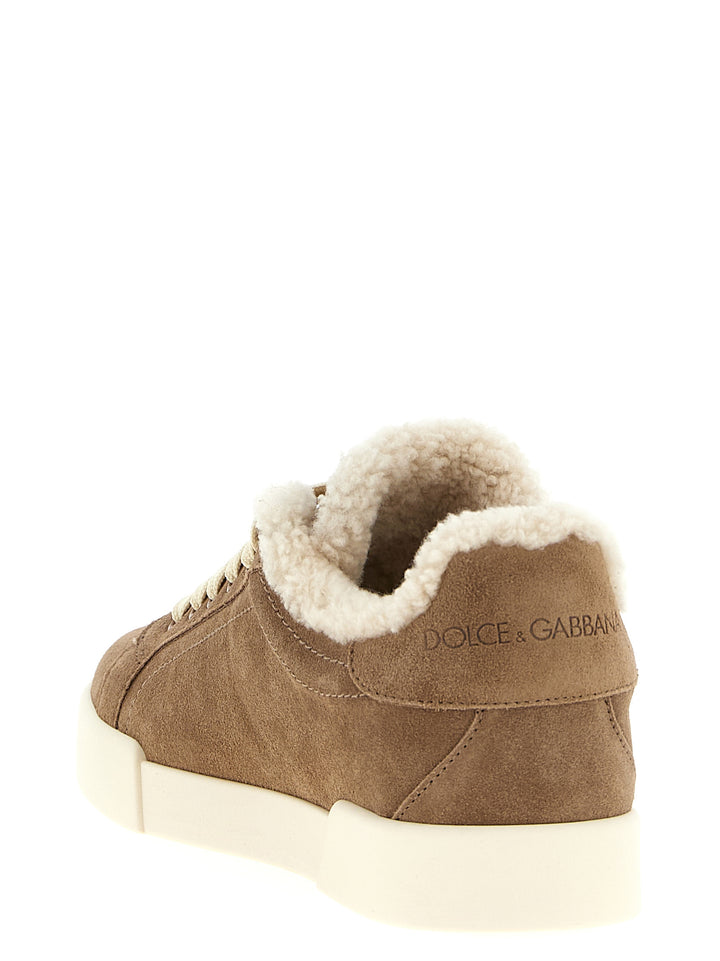 Dolce & Gabbana Portofino Sneakers - Brown | da86164ecca0415dac2acdeebfa8dc721edc8b74