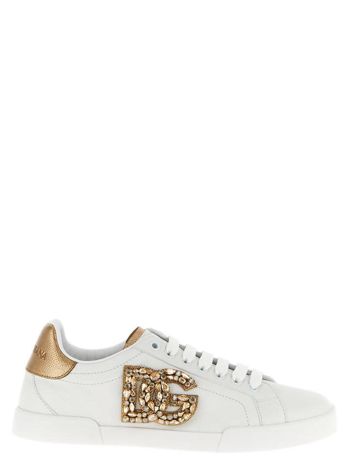 Dolce & Gabbana Portofino Sneakers - Gold | 42c58b758282c53e712227fb5e176db64a96fbde