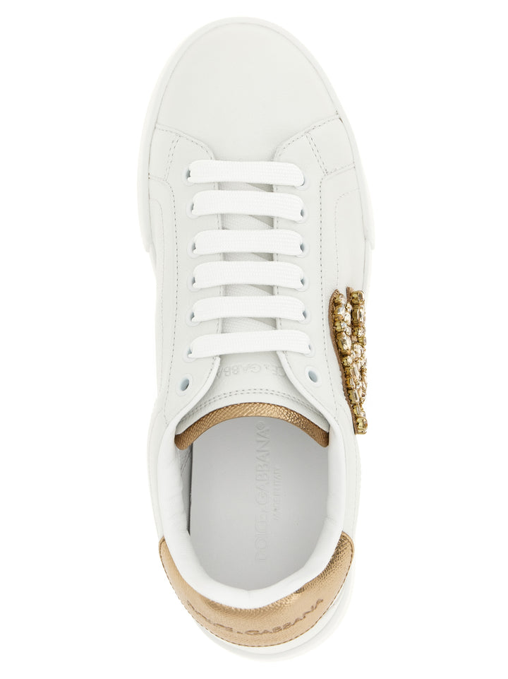 Dolce & Gabbana Portofino Sneakers - Gold | 24e2bc4233d8411d0fb618c525175f3a9c2ad580