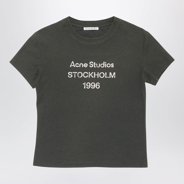 Fitted Logo T-Shirt In Faded Black