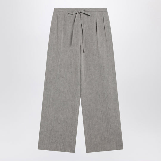 Grey Clark Pleated Trousers