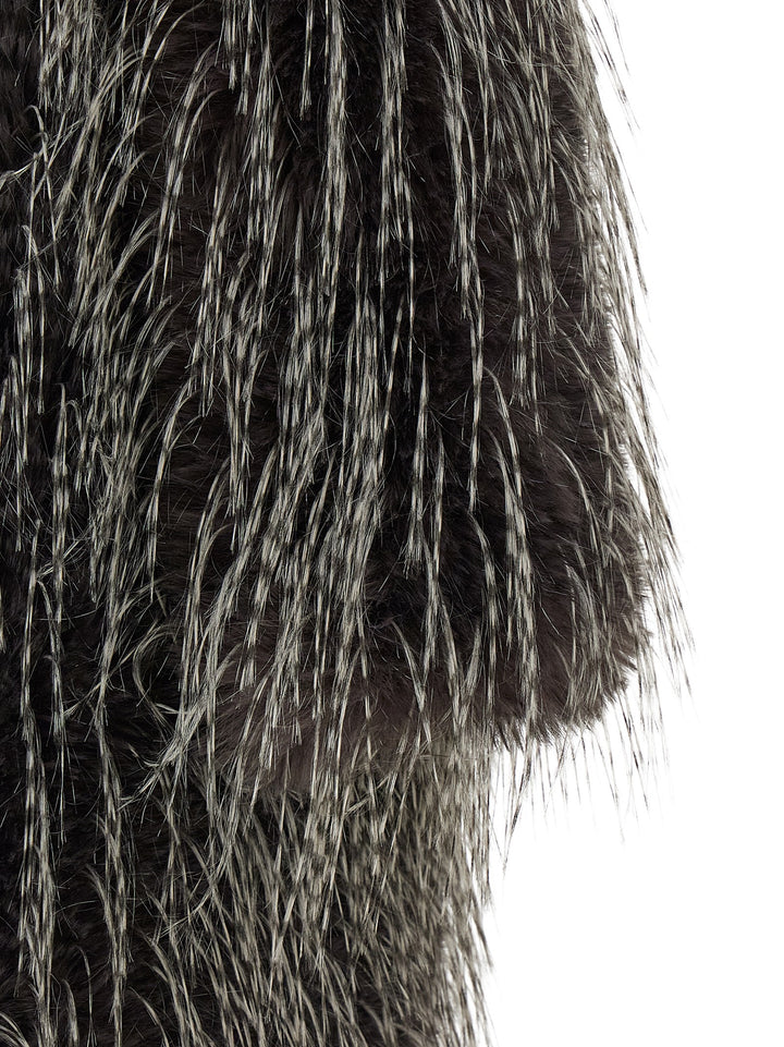 B&B Couture Eco  Long Hair Fur - White/Black | aea8d2bfbd4e5ba14cc61c1918bd84826cbcc75d