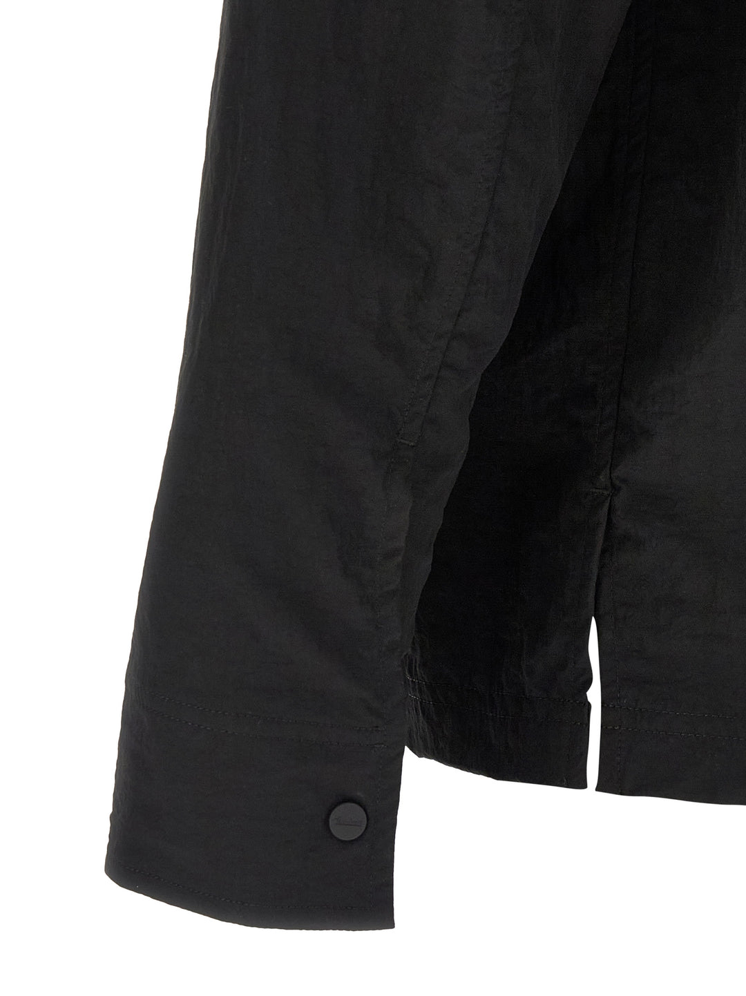 Laminar Shacket Rippled Effect Puffer Jackets - Black | e154bab031e923c2df7122ea512ce25827eeb485